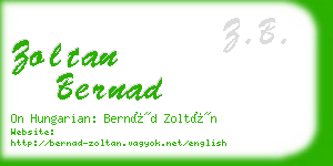 zoltan bernad business card